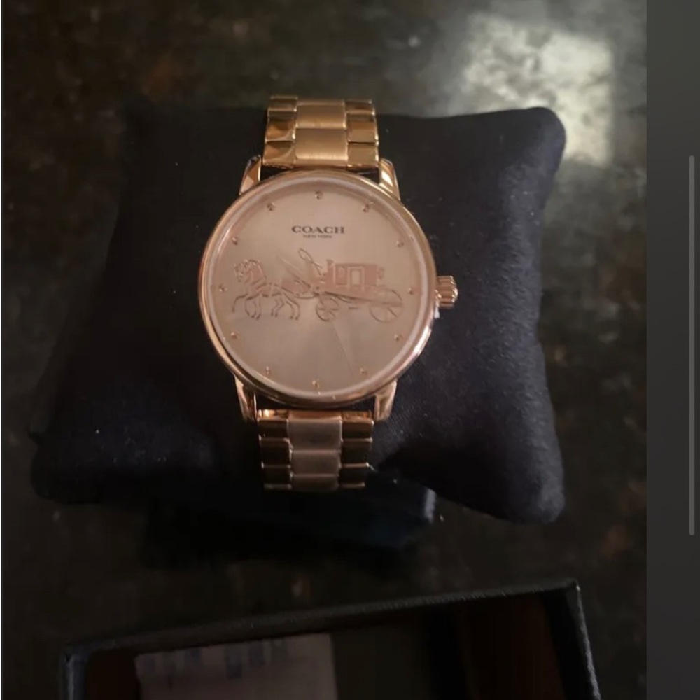 Coach watch rose gold